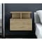 Homeroots 12" Beige Wood One Drawer Nightstand 529080 - alternate 14