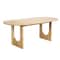Homeroots 79" Natural Solid Wood Double Pedestal Base Oval Dining Table 712143 - alternate 1
