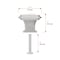 Richelieu Charlemagne Collection 1 7/32 in (31 mm) x 1 7/32 in (31 mm) Brushed Nickel Transitional Cabinet Knob BP81091195 - alternate 9