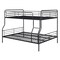 Homeroots Black Full XL Over Queen Contemporary Metal Bunk Bed 590295 - alternate 7