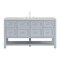 James Martin Vanities Breckenridge 60 in. Single Vanity, Serenity Blue, w/ 3 CM Eternal Jasmine Pearl Quartz Top 330-V60S-SRB-3EJP - alternate 1