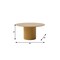 Homeroots 60" Natural Wood Pedestal Base Round Top Dining Table 713566 - alternate 7