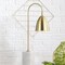 Jonathan Y Ana 26" Gold Arched Metal with Marble Base LED Table Lamp, Brass Gold/White JYL1092A - alternate 8