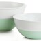 Martha Stewart 3 Piece Stoneware Duo-Tone Nesting Bowl Set in Mint and White 97381.03 - alternate 5