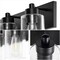 Jonathan Y Irving 40" 6-Light Seeded Glass/Iron Modern Contemporary LED Vanity Light, Black JYL7621B - alternate 9