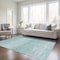 Homeroots 3' X 5' Aqua And Ivory Abstract Washable Indoor Outdoor Area Rug 587392 - alternate 7