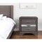 Homeroots 27" Gray Wood and Solid Wood Two Drawer Nightstand 478615 - alternate 4