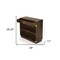 Homeroots 28" Dark Brown Wood Two Tier Bookcase with A Drawer 389565 - alternate 3
