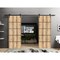 Sartodoors Sliding Double Barn Doors with Hardware, Planum 0015 Oak and Aluminum Strips, 13FT Rail Hangers Stu PLANUM0015DB-DUB-36 - alternate 1