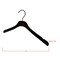 Nahanco 17in Low Gloss Black Wooden SlimLine Jacket Hanger w/ Black Hook, 25PK SL23217BH - alternate 3