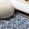 Jonathan Y Kafel Tribal Bohemian Blue/Ivory 2 ft. x 10 ft. Indoor/Outdoor Runner Rug SMB130D-210 - alternate 7