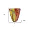 Homeroots 8" Orange Red and Yellow Murano Glass Abstract Oval Table Vase 375778 - alternate 7