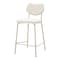 Homeroots Set of Four 26" Light Gray Fabric Faux Leather and Steel Counter Height Bar Chairs, 4PK 668804 - alternate 5