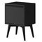 Homeroots 26" Black Solid Wood Two Drawer Nightstand 399246 - alternate 7