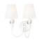 Z-Lite Claudelle 2-Light Wall Sconce, 13.75 in W x 14.5 in H, Textured White 4014-2S-TW - alternate 1