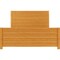 Homeroots Brown Ribbed Texture Solid Wood Queen Bed Frame 523650 - alternate 7