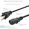 Startech.Com 3FT 1M 18AWG FLEXIBLE COMPUTER POWER CORD W/ NEMA 5-15P AND IEC 60320 C13 CONN PXT101_3 - alternate 4