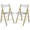 Leisuremod Menno Modern Acrylic Gold Base Folding Chair, Clear, 2PK MFG15CL2 - alternate 1
