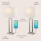 Jonathan Y Sabrina 28.5" Vintage Industrial Iron LED Table Lamp with Pull-Chain and USB Charging Port, Nic, 2PK JYL1126B-SET2 - alternate 9