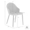 Armen Living Rocco Upholstered Dining Chair in Taupe Gray and Black Faux Leather w Black Metal Legs - Set of 2 LCROSITAGRYBLK - alternate 7
