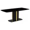 Leisuremod Rectangular 55.11 in W, 28 in L, Sintered Stone/Steel, Black/Gold STBLG-55BLG-S - alternate 1