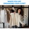 Simple Deluxe Lightweight Plastic Hangers, Space Saving Clothes Hangers w/ Non-Slip Shoulder Notches, White, 30PK HIHANGPLASTW01X30 - alternate 7