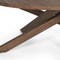 Homeroots 42" Brown Solid Wood Round Cross Legs Coffee Table 597142 - alternate 8