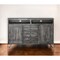 Homeroots 60" Gray Solid Wood Cabinet Enclosed Storage Distressed TV Stand 528723 - alternate 1