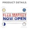 Signmission Flea Market Now Open, 48 Inch x 120 Inch, Vinyl Banner B-120-30635 - alternate 3