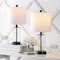 Jonathan Y Abner 21" Glass Modern Contemporary USB Charging LED Table Lamp, Oil Rubbed Bronze, 2PK JYL8500A-SET2 - alternate 9