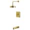 Kingston Brass Single-Handle Pressure Balanced Tub and Shower Faucet, Brushed Brass KB5897AX - alternate 1