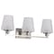 Nuvo Lune, 3 Light Vanity, Brushed Nickel Finish, Etched White Glass 60/8223 - alternate 8