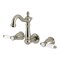 Kingston Brass Double-Handle Wall Mount Bathroom Faucet, Brushed Nickel KS1228BPL - alternate 1