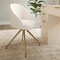 Martha Stewart Sora Upholstered Stationary Office Chair in Off White/Polished Brass CH-222119-CR-GLD-MS - alternate 8
