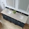 James Martin Vanities Brittany 72" Double Vanity, Black Onyx, w/ 3 CM Siberian Silestone Top 650-V72-BKO-3SFR - alternate 5