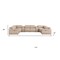 Homeroots Beige Leather Power Reclining U Shaped Eight Piece Corner Sectional With Console 643906 - alternate 5