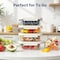 Simple Deluxe Glass Meal Prep Containers w/ Exclusive Glass Lids, Glass Storage Containers w/ Lids, BPA-Free, 4PK 3A09HICOTNGLASS370X4 - alternate 6