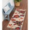 Homeroots 6' Red Beige Blue Orange And Red Floral Indoor Outdoor Runner Rug 564012 - alternate 8