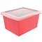 Storex 4 Gallon Storage Bin with Lid, Red 61411U06C - alternate 1