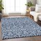 Homeroots 3' X 5' Navy Blue And Ivory Damask Washable Indoor Outdoor Area Rug 595169 - alternate 6