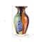 Homeroots 11" Blue Green And Orange Urn Murano Glass Table Vase 375779 - alternate 5