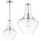 Jonathan Y Watts 10.5" 1-Light Mid-Century Modern Iron/Glass LED Pendant, Chrome/Clear JYL6400A - alternate 11