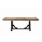 Homeroots 68" Natural and Black Wood Removable Leaf Trestle Base Extendable Dining Table 631267 - alternate 1