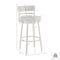 Armen Living Madrid 30in Swivel Counter Stool with Gold Brushed Stainless Steel and Vintage Gray Faux Leather LCMASWBABGLVGRY30 - alternate 6
