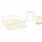 U Brands Metal Desk Organization Kit, Vena Collection, Cup, Sort and 2 Trays Included, Yellow, 4PK UBR3940U0001 - alternate 1