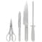 Martha Stewart Everyday 12 Piece Stainless Steel Cutlery and Wood Block Set in Light Grey 131724.12 - alternate 6