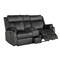 Homeroots 70" Dark Gray Microfiber Manual Reclining Loveseat With Storage 561565 - alternate 9
