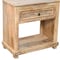 Homeroots 28" Distressed Natural One Drawer Solid Wood Nightstand 555411 - alternate 8