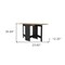 Homeroots 24" Wood Brown And Black Drop Leaf Trestle Base Dining Table 530200 - alternate 11
