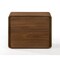 Homeroots Modern Walnut Brown Nightstand with Two Drawers 473028 - alternate 1